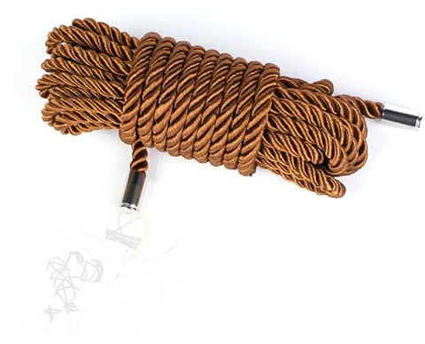 TAUOE Corde Tressée en Polyester de 10m avec Tête Métallique, Convenue pour Les Scènes de Yoga, l'Interaction en Couple, Les Hommes et Les Femmes Adultes