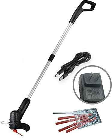 Cortasetos, Cortacésped eléctrico de 2000mAh, cortadora de setos de hierba inalámbrica, cortadora de mano ajustable, herramienta eléctrica for jardín con batería 18650