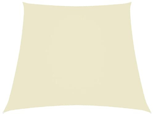 Sonnensegel, wasserdicht, Sonnensegel, UV-Schutz, Oxford-Stoff, Trapez, 2/4 x 3 m, cremefarben