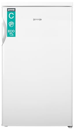Gorenje R49CPW Tischkühlschrank/Freistehend/Ohne Gefrierfach/Energieeffizienzklasse C/ 37dB / 133 Liter/CrispZone/Eco-Modus/LED Beleuchtung/Türanschlag wechselbar/BxHxT: 56 × 84,5 × 59,8 cm/Weiß