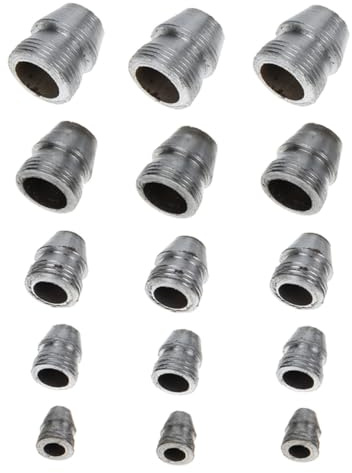 BIUDECO Kit 15 Pezzi Cunei di Sicurezza in Metallo per Rinforzo Manico Utensili Manuali, Accessori per Martelli Manico Rotondo, Cunei a Mano Resistenti per Lavori di Falegnameria