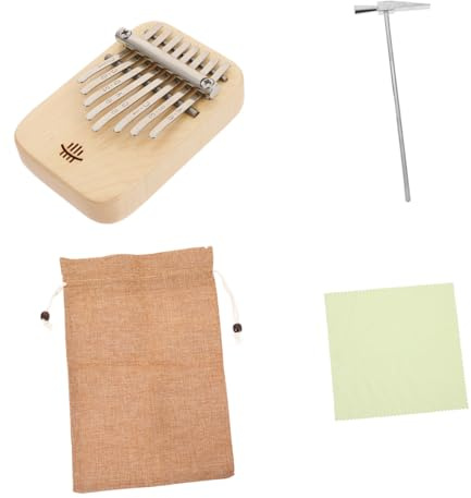 Toyvian Mini Piano Kalimba Portátil de Pulgar Tono Preciso y Ligero, Hecho de Arce y Acero Inoxidable, Adecuado para Principiantes y Actividades al Aire Libre