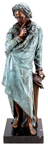 Opulente bronsstaty – Ludwig Van Beethoven – signerad teupheme – bronsfigur – skulptur – köp konst online – XXL bronsfigur