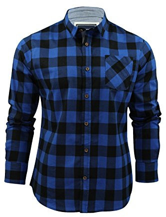 BRAVE SOUL Mens Jack Checked Long Sleeve Check Cotton Lumberjack Casual Shirt