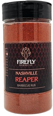FireFly Barbecue Nashville Carolina Reaper Hot Rub for Chicken & BBQ - Level 5 Extreme Heat Seasoning with Hot Chilli Intensity - Fiery Spice Mix for Grilling, Oven & Air Fryer - 300ml