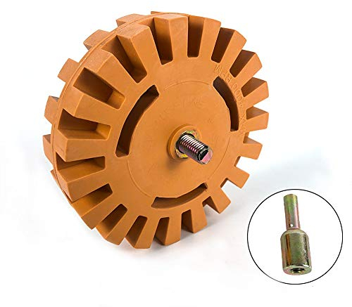 QWORK® - Gomma Cancellare Adesivo Rimozione, per Rimuovere Adesivi, gessetti, Adesivi in Vinile da Auto, finestre, Camion, Camper, Barche, 10cm