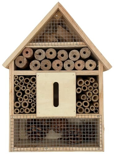 Bambelaa! Insektenhotel Klein Hotel für Insekten Insektenhaus Garten zum Aufhängen Hummelhotel Aus Holz Nistkasten