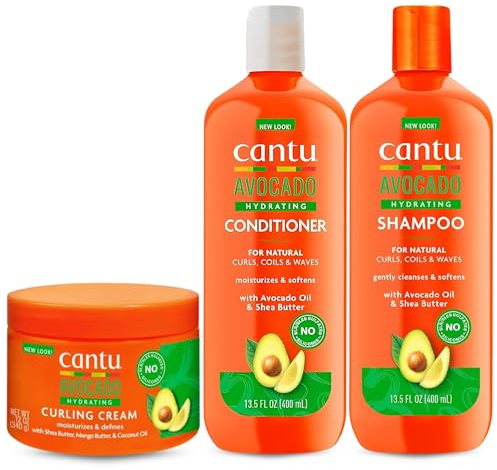 Cantu Avacado Feuchtigkeitscreme Shampoo, Conditioner & Curling Creme