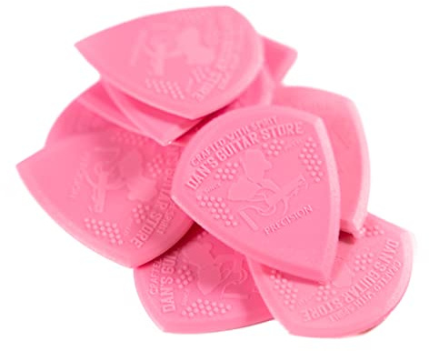 The Precision Pick - Paquete de 10 púas de alta precisión y alta visibilidad de Dans Guitar Store (púa de precisión rosa, 1,5 mm, mediano-pequeño)