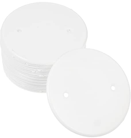 Angoily 30 Pcs 4 Inch Ceiling Blank-Up Cover,Plastic Wall Hole Cover,Ceiling Plate Flat Round Electrical Covers, Fan Switch Cap,Blank Plate for Wall Plasterboard Hole Covering