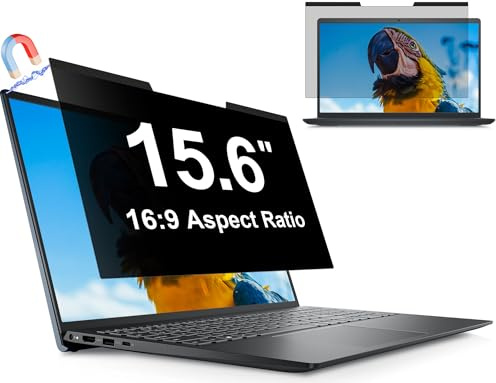 Mamol Magnétique Filtre de Confidentialité 15.6 Pouces 16:9, Filtres d'écran pour Ordinateur Portable avec Ordinateur Portable (345mm*194mm), Installazione Immediata, Amovible Film de Protection