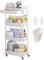 Wuciray Beauty Trolley on Wheels 4 Tier Storage Trolley with Drawer Plastic Beauty Trolleys Rolling Utility Cart for Home Kitchen Bathroom Laundry Office White Storage Trolleys on Wheels