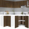 Hommdiy Eck-Hängeschrank Braun Eichen-Optik 57x57x60 cm Holzwerkstoff