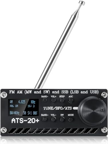 AURSINC Si4732 ATS-20+ Portable Shortwave Radio Receiver, FM AM (MW SW) LW SSB (LSB USB) Full Band Radio Receiver, Big Speaker & Best Reception