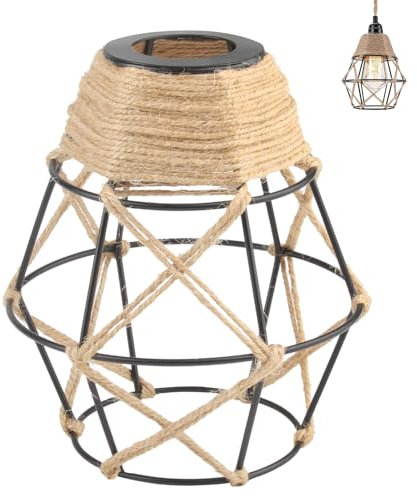 RYAN Hängelampe Vintage Textilkabel Käfige Lampenschirm Wandlampe Innen Boho Lampenschirm Hängelampe Retro Lampe Industrial E27 für Schlafzimmer Treppenhaus Korridor Nachttischlampen (Ohne Glühbirne)