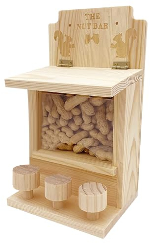 Jvjggag de Ardilla para Árbol,Alimentador de Mesa de Picnic para Ardilla, s para Ardillas Resistentes para Exteriores para Ardillas con Barra de nueces, para de Gran Capacidad, para
