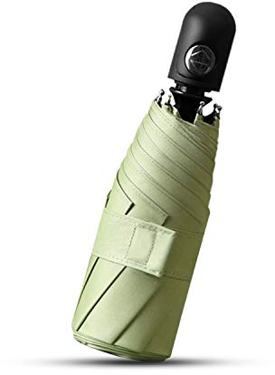 Galatée Taschenschirm Mini Regenschirm UV-Schutz Mini Automatik Serie Windproof Sturmfest Auf-Zu Automatik 8 Ribs Pocket Taschenschirm leicht & kompakt (Hellgrün)