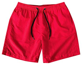 Cicilin badbyxor för män strandshorts snabbtorkande surfing simning baddräkt boardshorts strandshorts pojkar sportshorts, Röd, M