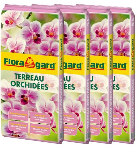 Floragard Terreau Orchidées UAB - pour Vos orchidées d’intérieur 4x5l