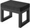 IBUYKE 16” Petit Repose-Pieds Ottomane, Repose-Pieds Rectangulaire en Lin Tabouret avec Assise Rembourrée et Pieds en Métal, Ottomane Moderne pour Salon Chambre Fauteuil, Noir WBD001B