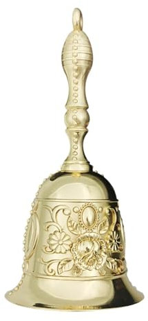 Campana de mano, pequeña campana de mano para atención, campana escolar de metal, campanilla de mano para servicio, campana de recepción, campana de té, campana de cena