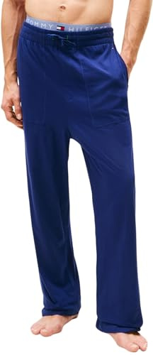 Tommy Hilfiger Pantalon de Pyjama Homme Jersey PJ Pant Pantalon d’Intérieur, Bleu (Preppy Navy), XXL