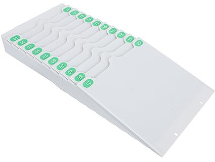 ROMISBABA Estante Para Tarjetas De Asistencia De Oficina Estante De Pared Para Uso Almacén Contenedor De Tarjetas De Plástico Para Asistencia
