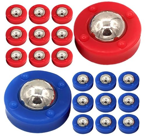 Parliky Juego de 20 piezas de accesorios de juego de mesa para shuffleboard y minifiguras de juego para curling azul y rojo, complemento para tus juegos de mesa y uso versátil