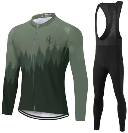 UGLY FROG Conjunto de Ciclismo Ropa Traje de Manga Larga Camisetas de Hombre Pantalones de Ciclismo con Almohadilla 77IT2