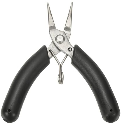 QUARKZMAN Alicates De Punta Redonda 4 Mini Alicates Para Joyería Con Mordaza Cónica Y Mango Antideslizante De PVC Para Modelos Electrónicos Impresión 3D Negro