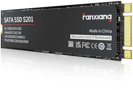 fanxiang M.2 SATA SSD 128GB, Up to 550MB/s, 128GB M.2 SATA III 6Gb/s SSD, Internal Solid State Drives for Desktop, Laptop -S201