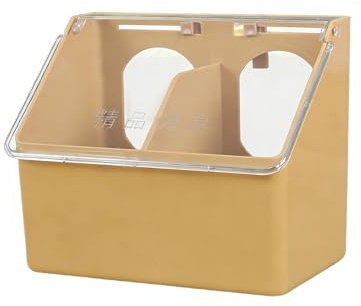 Scatola per l'alimentazione dei piccioni, dispenser a doppio foro per la cura del pollame, addominali con dimensioni compatte, facile accesso al cibo per quaglie, parrocchetti, pappagalli, polli