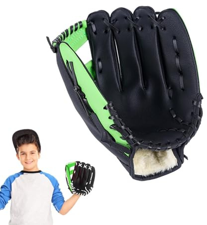 Softbollsvante för vuxna,Sportsbasebollvante för barn,Singelhandskar sport och professionell baseboll - jul födelsedag sportpresent barn Barn Pojkar Flickor