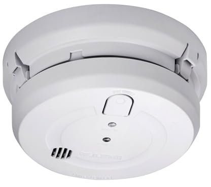 Deta 1163 Optical Smoke Alarm 240V with 9V Replaceable Battery Back Up (White)
