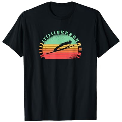 Skispringer ZIEH! Piste Sprungschanze Skifliegen Skispringen T-Shirt