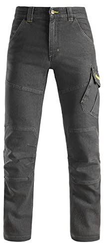 Kapriol Nimes Jeans Nero da Lavoro e Tempo Libero Robusti Vestibilità SlimFIT (XXL)