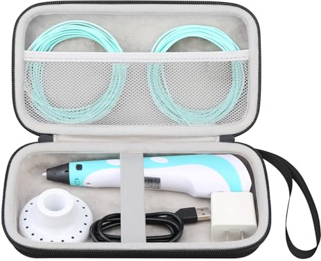 Elonbo Étui Stylo 3D pour Stylo d'impression 3D scrib3d P1 avec écran, Poche supplémentaire en Maille pour Filament PLA, Pochette modèle, Noir (Uniquement pour étui! Scrib3d P1 Non Inclus)