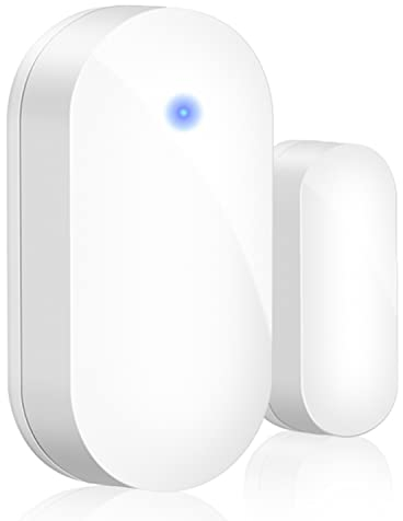 Kit Alarme Intrusion Maison sans Fil pour Portes et Fenêtres, Fonction De Portée 180 M, 58 Mélodies, Capteur De Carillon De Porte Magnétique Enfichable(1 Détecteur sans Fil)