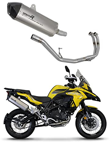 DOMINATOR Impianto di scarico Collettori Marmitta Silenziatore Titanio HP7 compatibile con TRK 502 X 2022