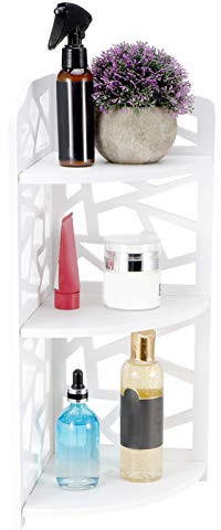 Cyrank Estante de Esquina de 3 Niveles para baño, Ducha de Esquina Estante de Organizador de Ducha de pie Estante de Organizador de baño de plástico para organizar artículos de Aseo