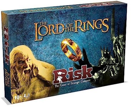 Winning Moves Lord of The Rings Risk Strategy Board Game, Join the Battle of Middle-Earth Covering Community Events of the Ring, The Two Towers and Return of the King, Gift
