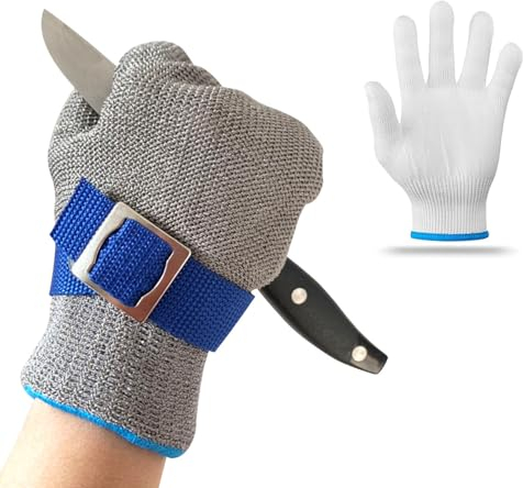 Gants de cuisine résistants aux coupures, gants de travail résistants aux coupures de niveau 9, fil d'acier inoxydable, gant de boucher, gant d'huître, adaptés à la manipulation des aliments