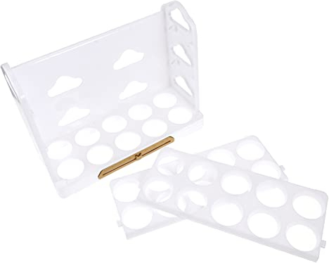 HOMSFOU Boîte à Œufs Pour Réfrigérateur Rangement Des Œufs Pratique Autoportant Réfrigérateur