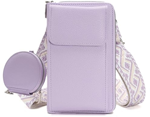 GZQFUOU Sac à bandoulière pour femme - Petit - En cuir synthétique - Pour téléphone portable - À suspendre - Large bandoulière - Mode - Porte-monnaie - Bandoulière amovible - Avec un petit