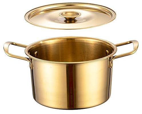 Alipis Olla De Fideos Instantáneos Para Cocinar Ramen Coreano Olla Tapa Para Sopa y Material Resistente Al Calor Para Uso Diario