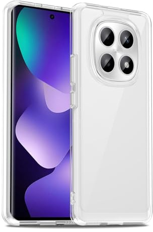 Liisooka Transparentt Skal för Xiaomi Redmi Note 15 5G/4G, Militärgrads Fallskydd, Gulförhindrande Skyddshölje med Hård PC-baksida, Ultratunt Chocksäkert Skal Mot Repor.
