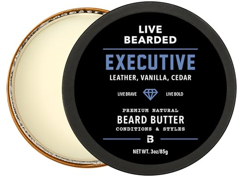Live Beardedยฎ Beard Butter, Executive, Cedar, Vanilla, 3 fl oz