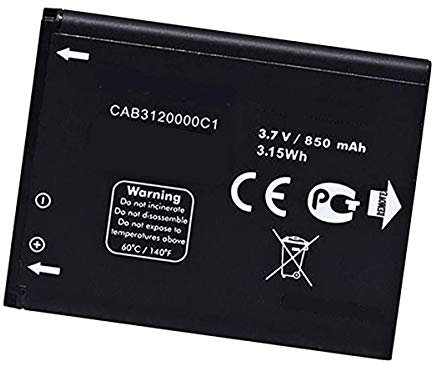 Backupower CAB31200C1 Ersatz Akku Kompatibel mit Alcatel BTR510AB CAB31200C1 3.7V,850mAh/3.15Wh