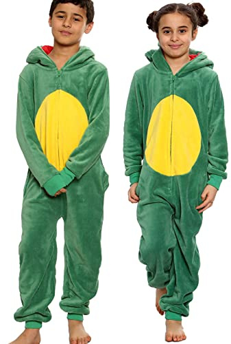 A2Z 4 Kids Dinosaurie Onesie För Barn Flickor Pojkar Super Mjuk Kostym För Barn Onesie Pyjamas Sovdräkt - E.Soft Dinosaur 7-8