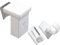 dekondo Crochet de fenêtre crochet décoratif/clip de fenêtre/support de pince pour tringles à rideaux ou décorations de fenêtre avec clips interchangeables (blanc, 10 pièces)